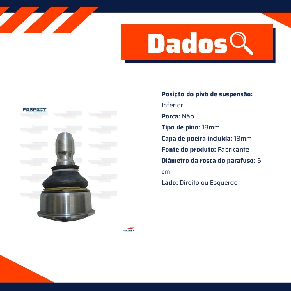 Pivo Suspensão para Chevrolet Omega - Perfect - PVI0309