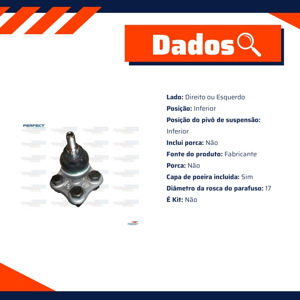 Pivo Suspensão para Renault Fluence - Perfect - PVI0606