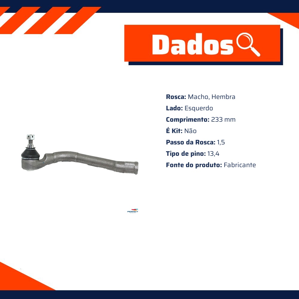 Terminal de Direção para Hyundai Azera - Perfect - TDI2119