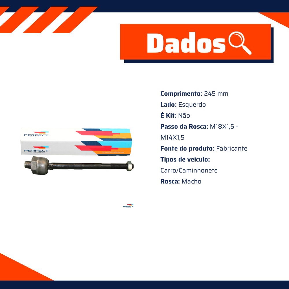 Axial de Direção para BMW 130i e X1 - Perfect - BRD1502