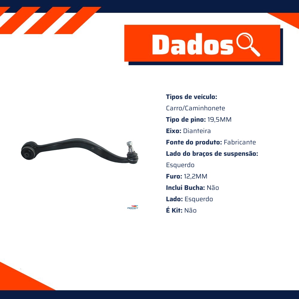 Braço Curvo para Ford Fusion - Perfect - BRA0231