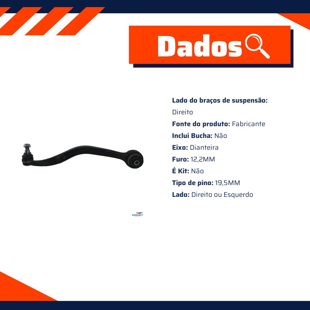 Braço Curvo para Ford Fusion - Perfect - BRA0232