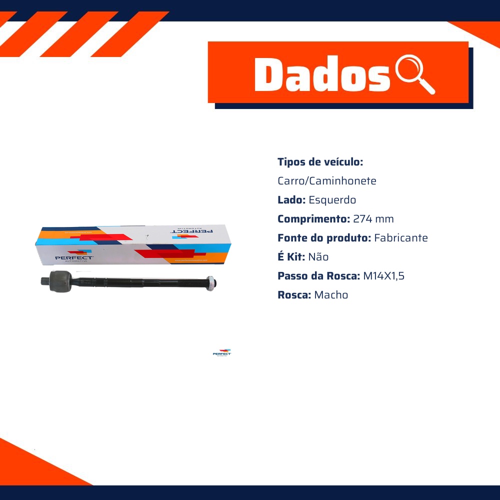 Axial de Direção para Ford Ecosport e Ka - Perfect - BRD1723