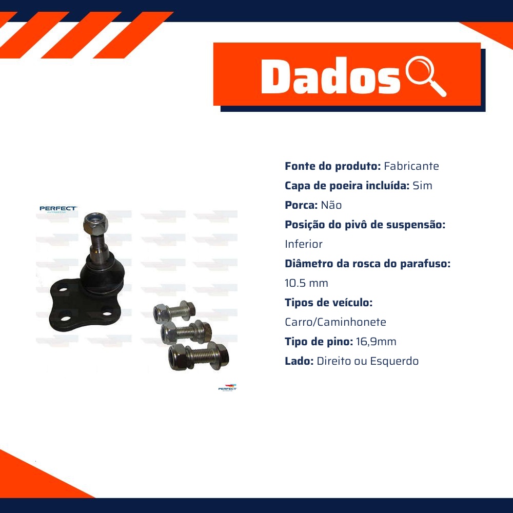 Pivo Suspensão para Renault Duster e Oroch - Perfect - PVI0605
