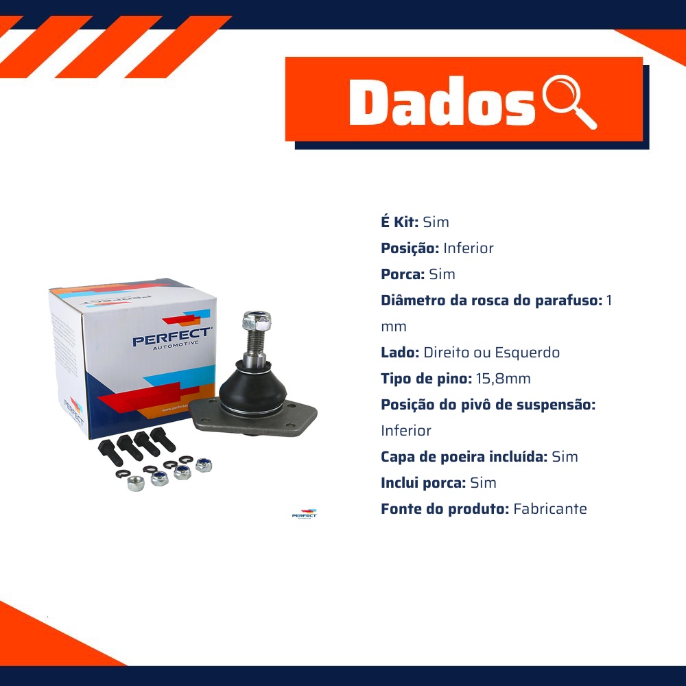 Pivo Suspensão para Ford Del Rey e Pampa - Perfect - PVI1020