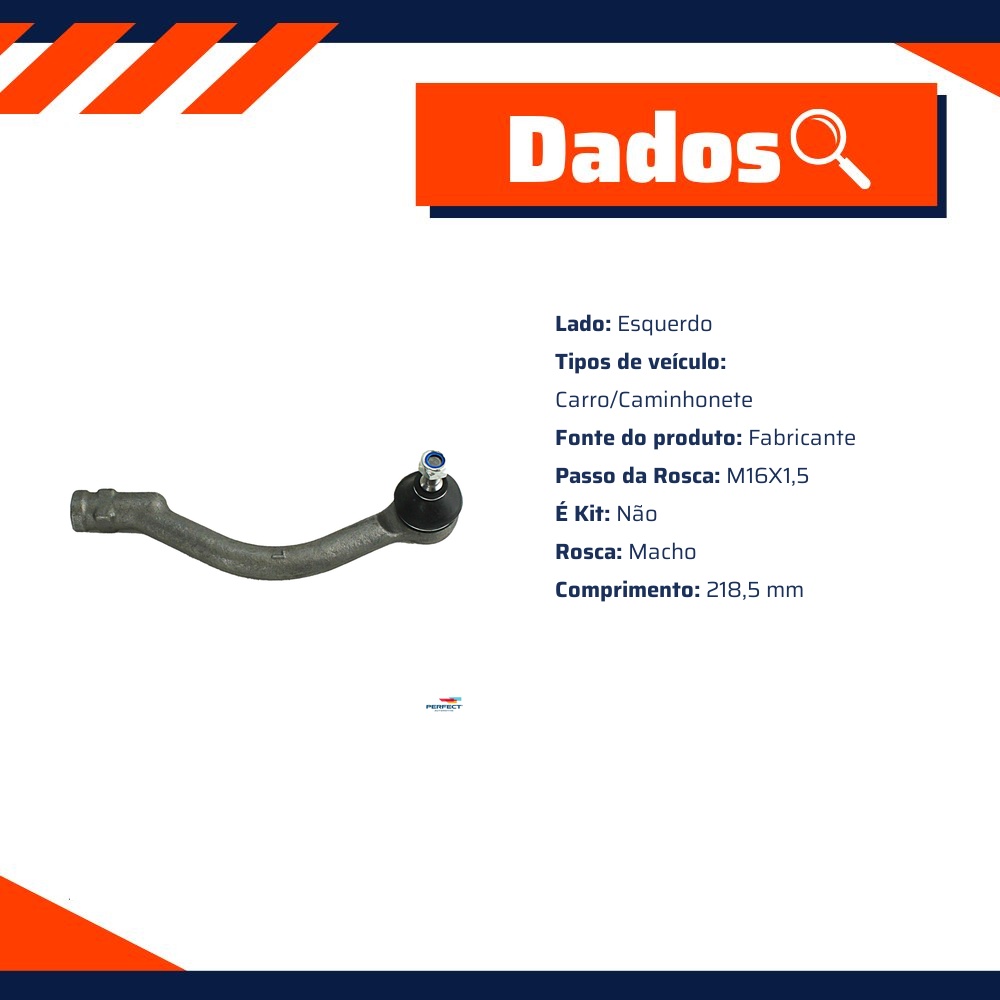 Terminal de Direção para Hyundai Azera - Perfect - TDI1099