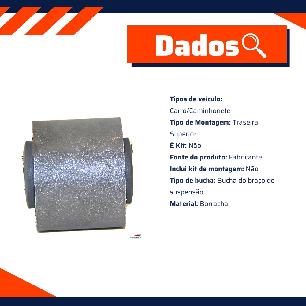 Bucha Braço Curvo Superior da Suspensão para Ford Focus - Perfect - BCH02071