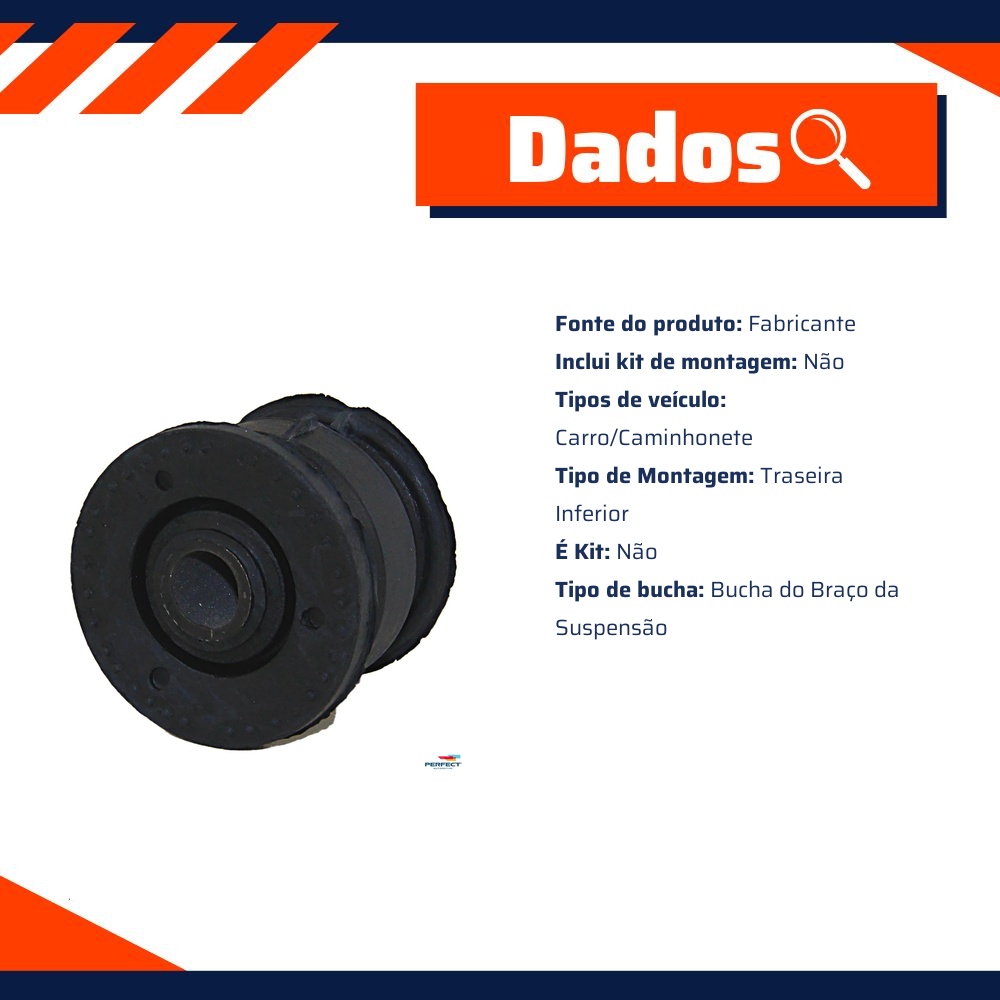 Bucha do Braço Inferior Interno da Suspensão para Honda Civic e CR-V - Perfect - BCH0407