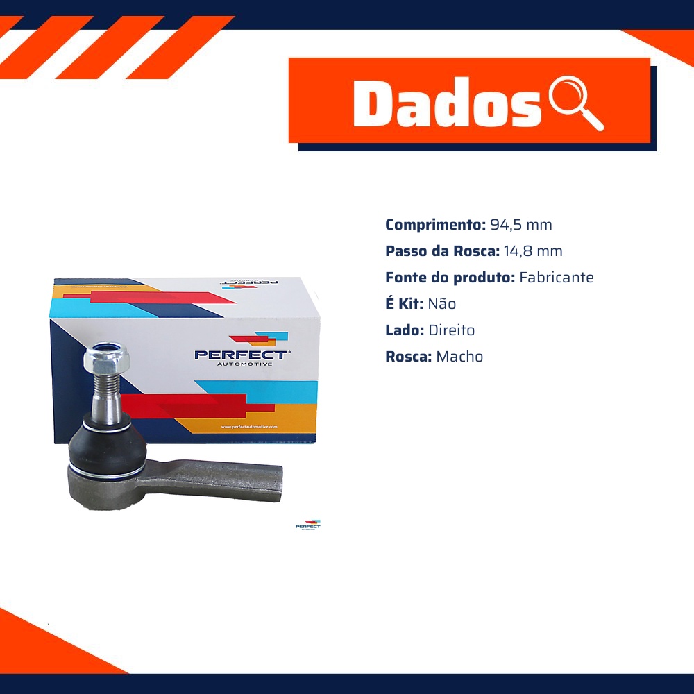 Terminal de Direção Externo (Rosca Direita) - Perfect - TDI1087