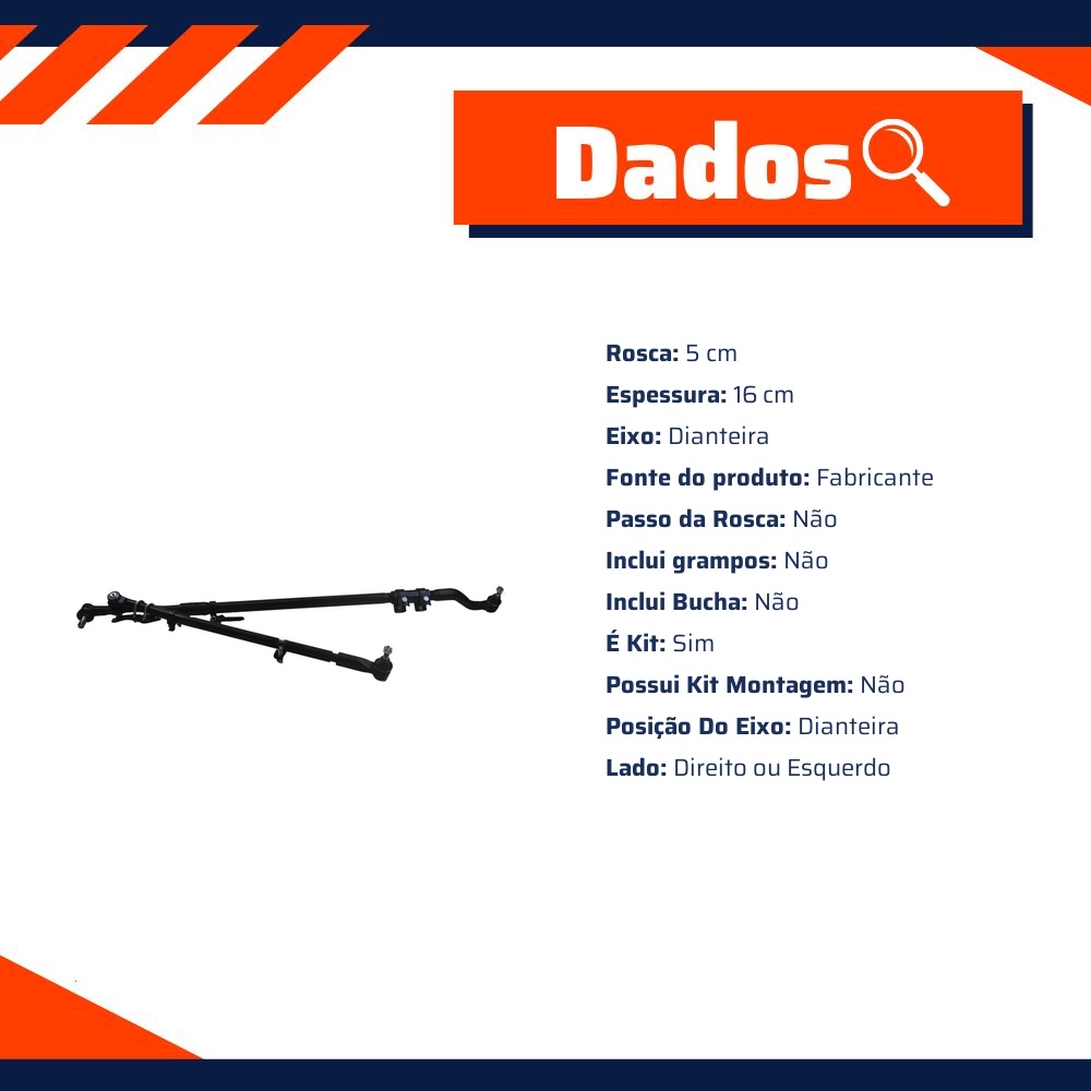 Kit de Barra de Direção para Ford F-250 - Perfect - KBR0251