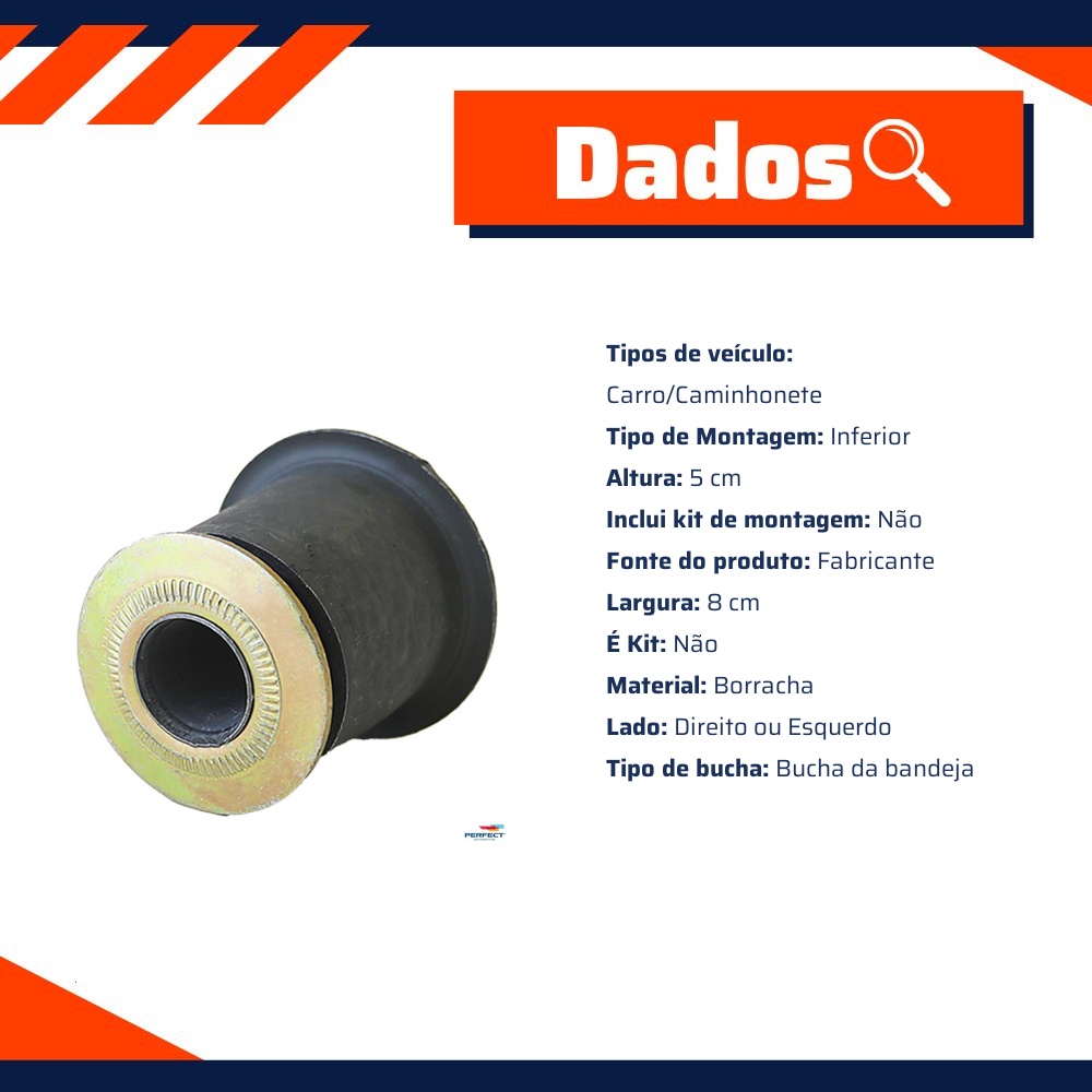 Bucha da Bandeja para Toyota Hilux SW4 - Perfect - BCH40451