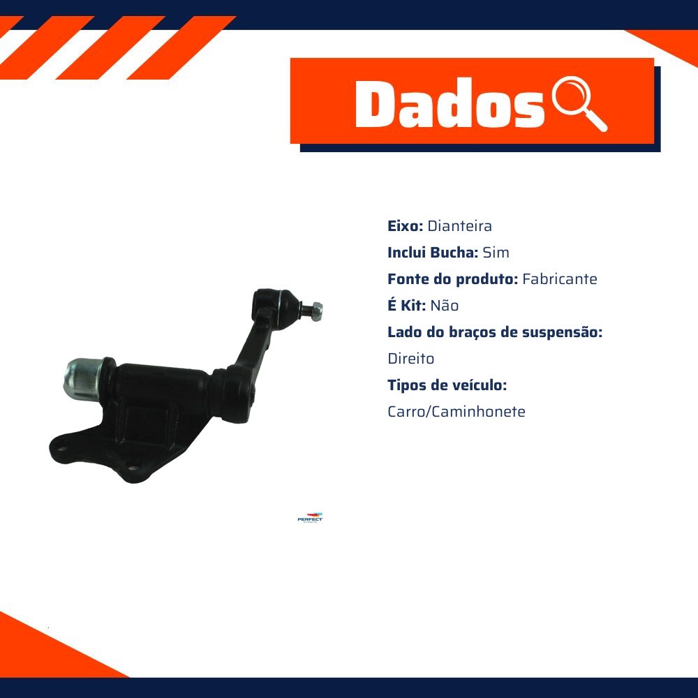 Braço Auxiliar para Toyota Hilux e Hilux SW4 - Perfect - BRA4249