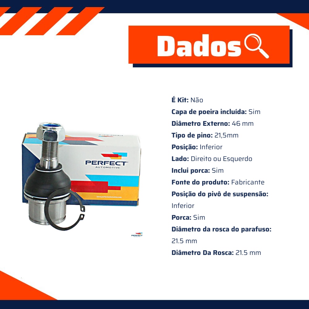 Pivo Suspensão para RAM 2500 - Perfect - PVI2005
