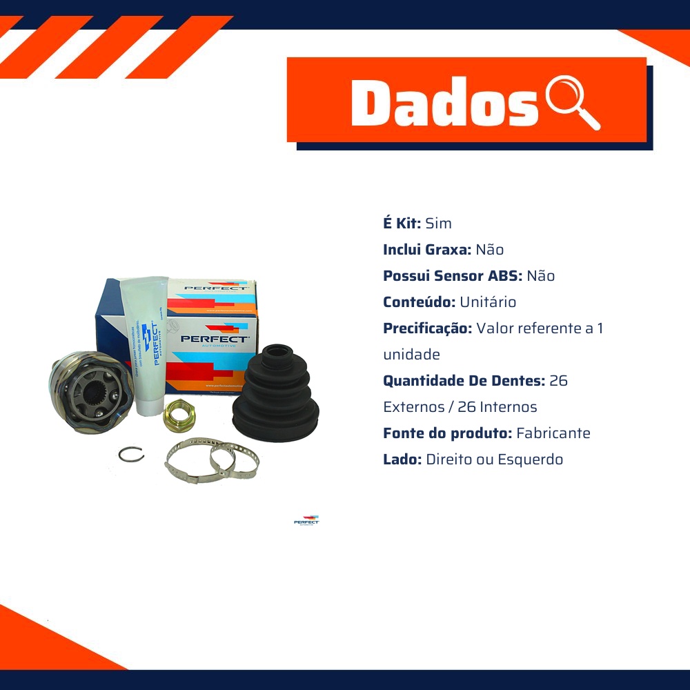 Kit Junta Homocinetica para MINI Cooper - Perfect - KJH1502