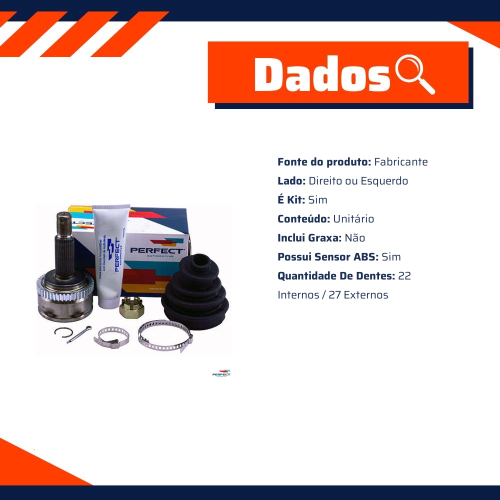Kit Junta Homocinetica para Hyundai I30 - Perfect - KJH2100