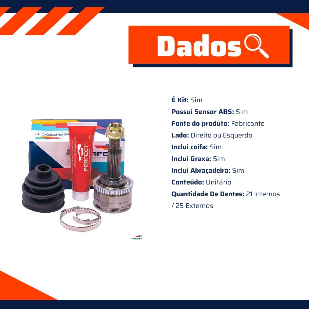 Kit Junta Homocinética para Hyundai HB20 - Perfect - KJH2151