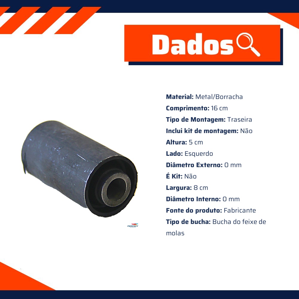 Bucha Silenciosa Feixe Mola Metal para Nissan Frontier - Perfect - BCH40180