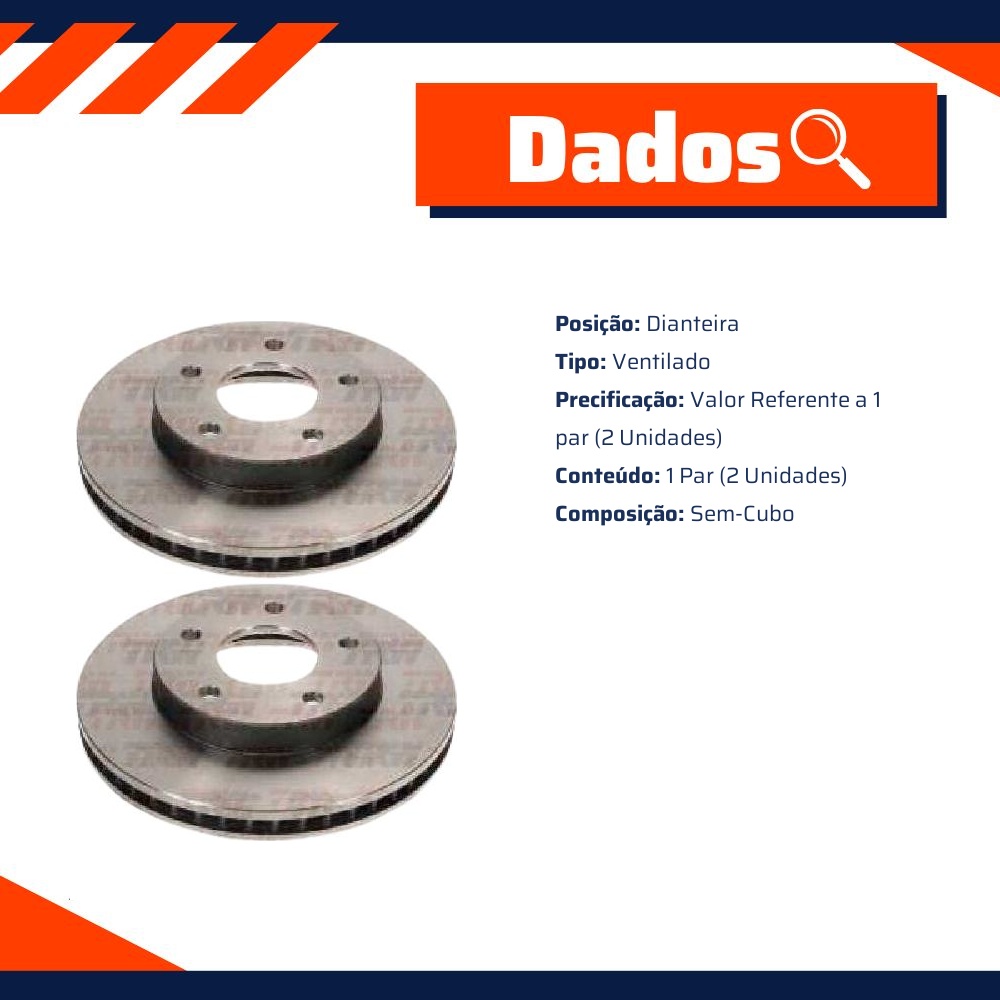 Par Disco de Freio para Chevrolet Blazer e S10 - TRW - RCDI02770