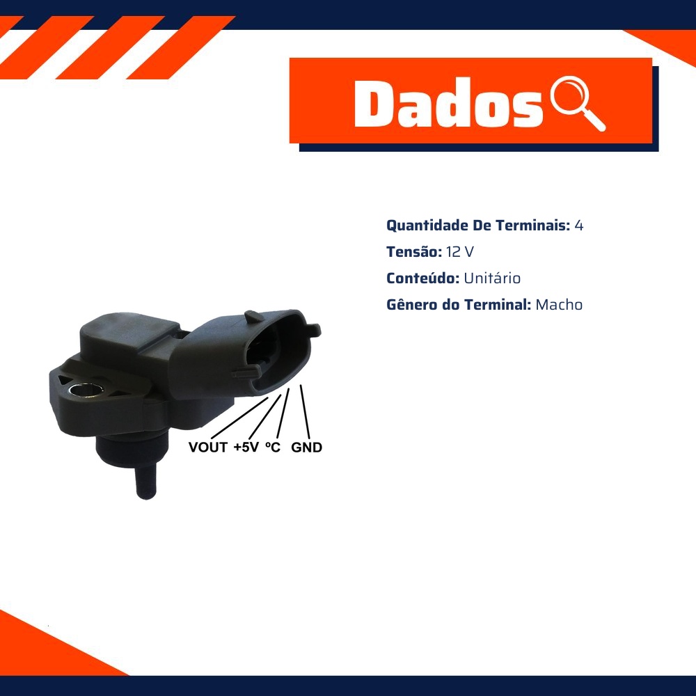 Sensor de Pressão do Coletor - MAP - Gauss - GI3022
