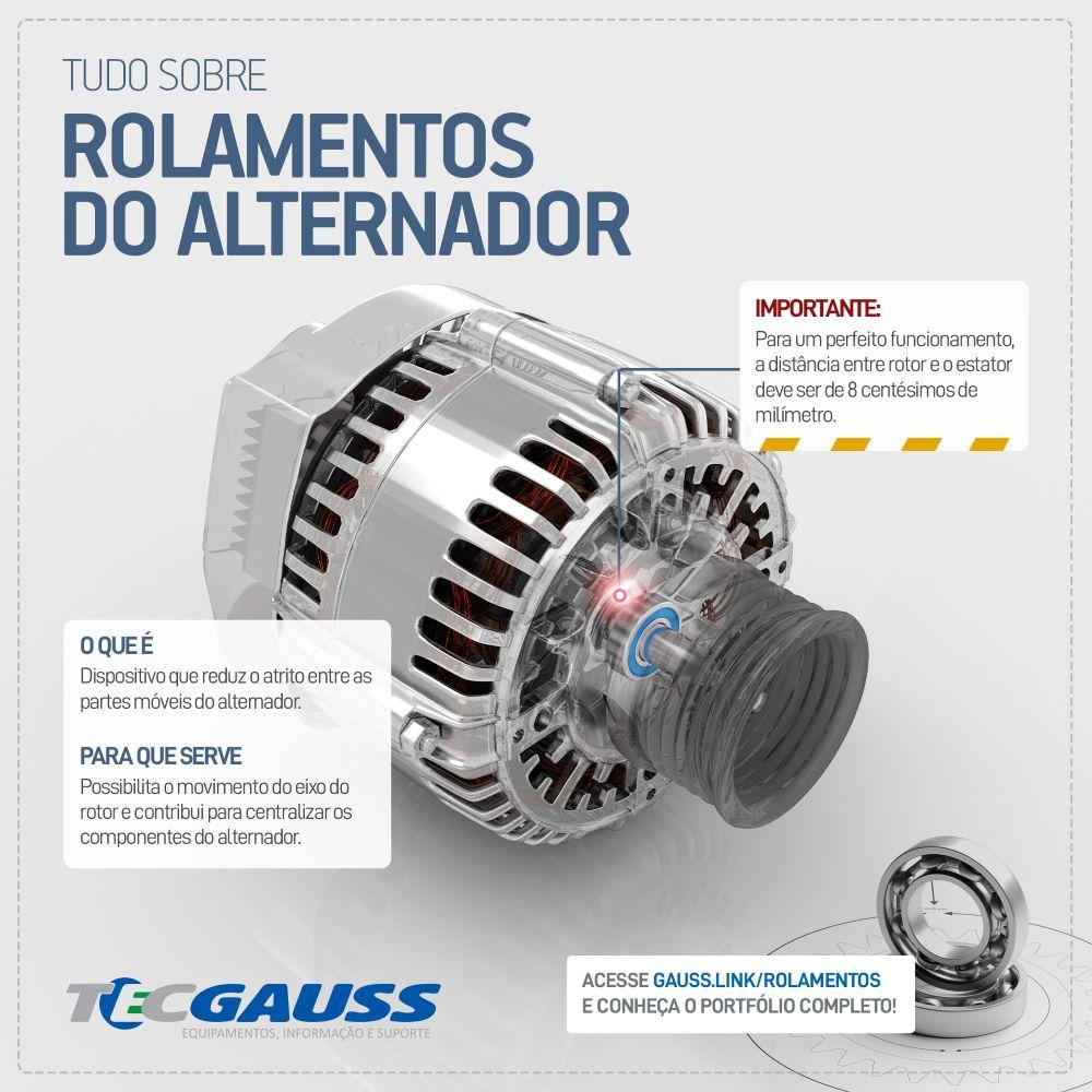 Rolamento de Esferas - Gauss - GR6201