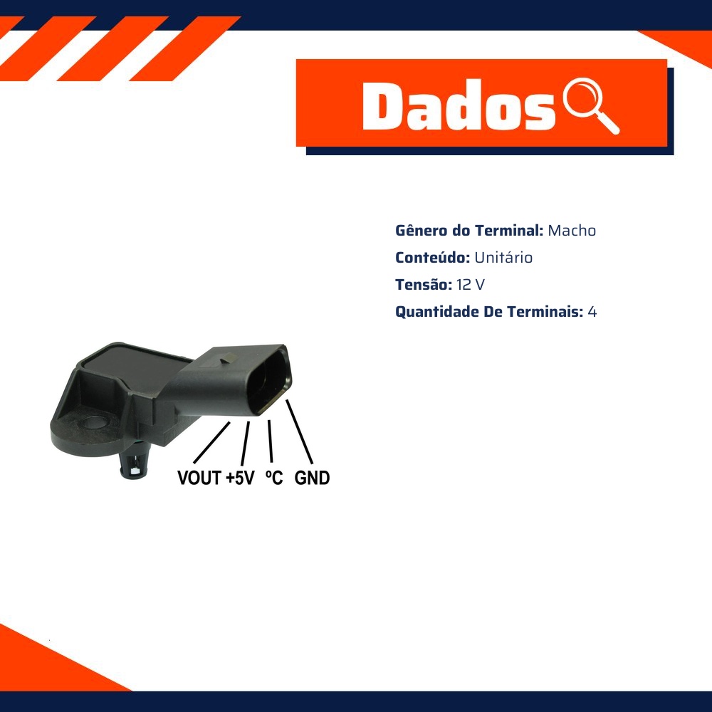 Sensor de Pressão do Coletor - MAP - Gauss - GI3052