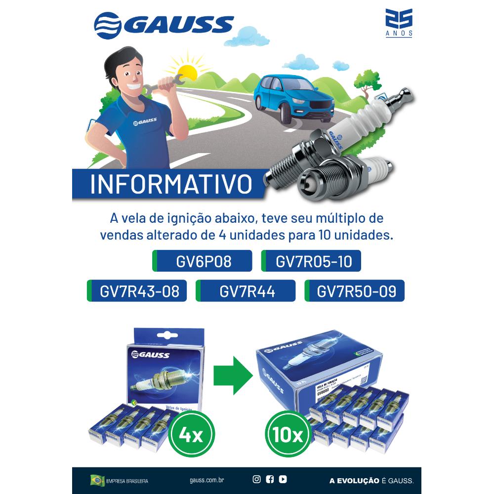 Vela de Ignição para Chevrolet C-10 e Ford Maverick - Gauss - GV6P08