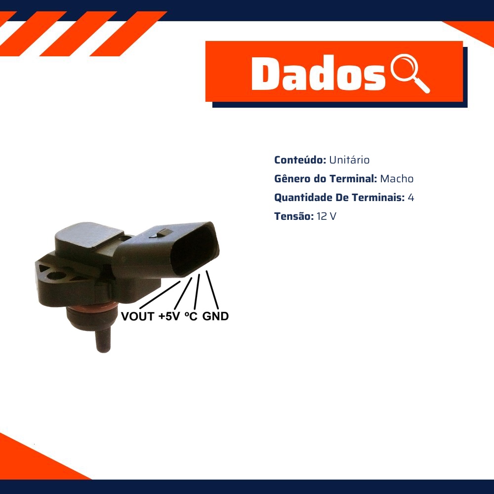 Sensor Map 12V para Volkswagen Gol - Gauss - GI3011