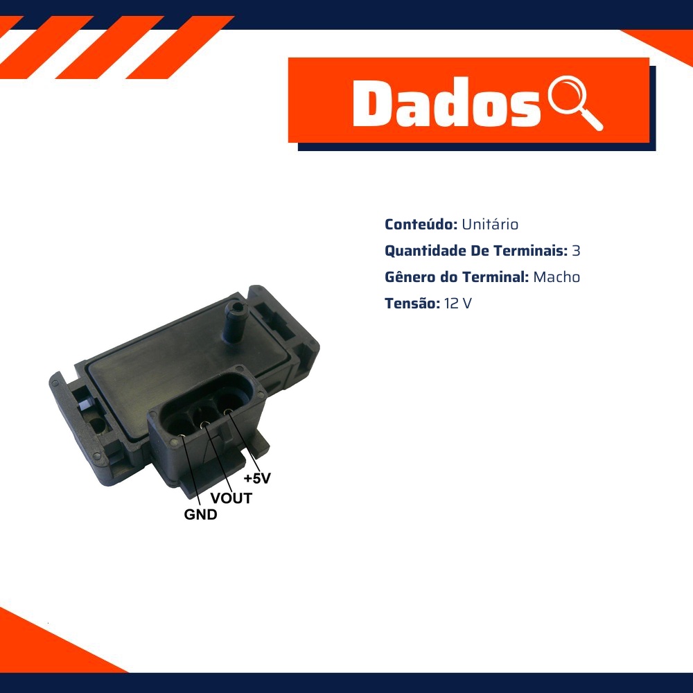 Sensor de Pressão do Coletor - MAP - Gauss - GI3069