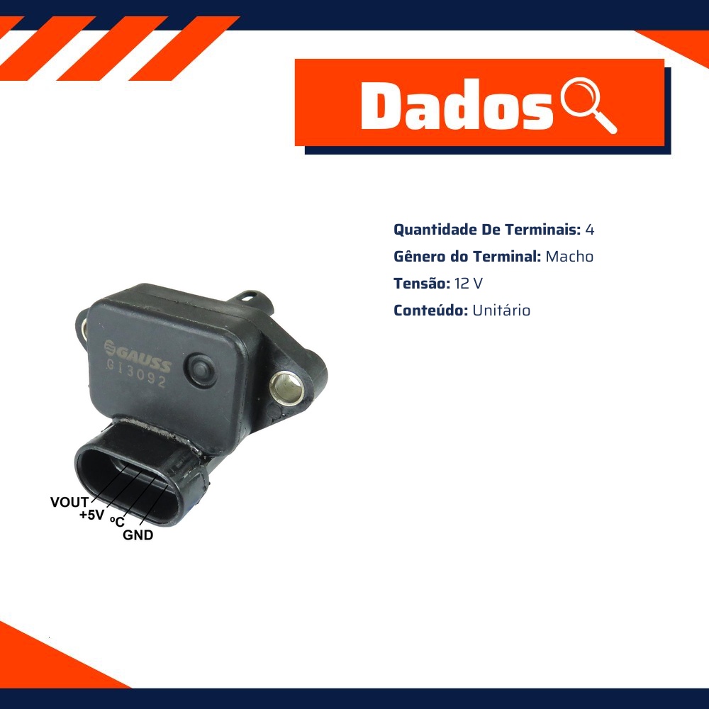 Sensor de Pressão do Coletor - MAP - Gauss - GI3092