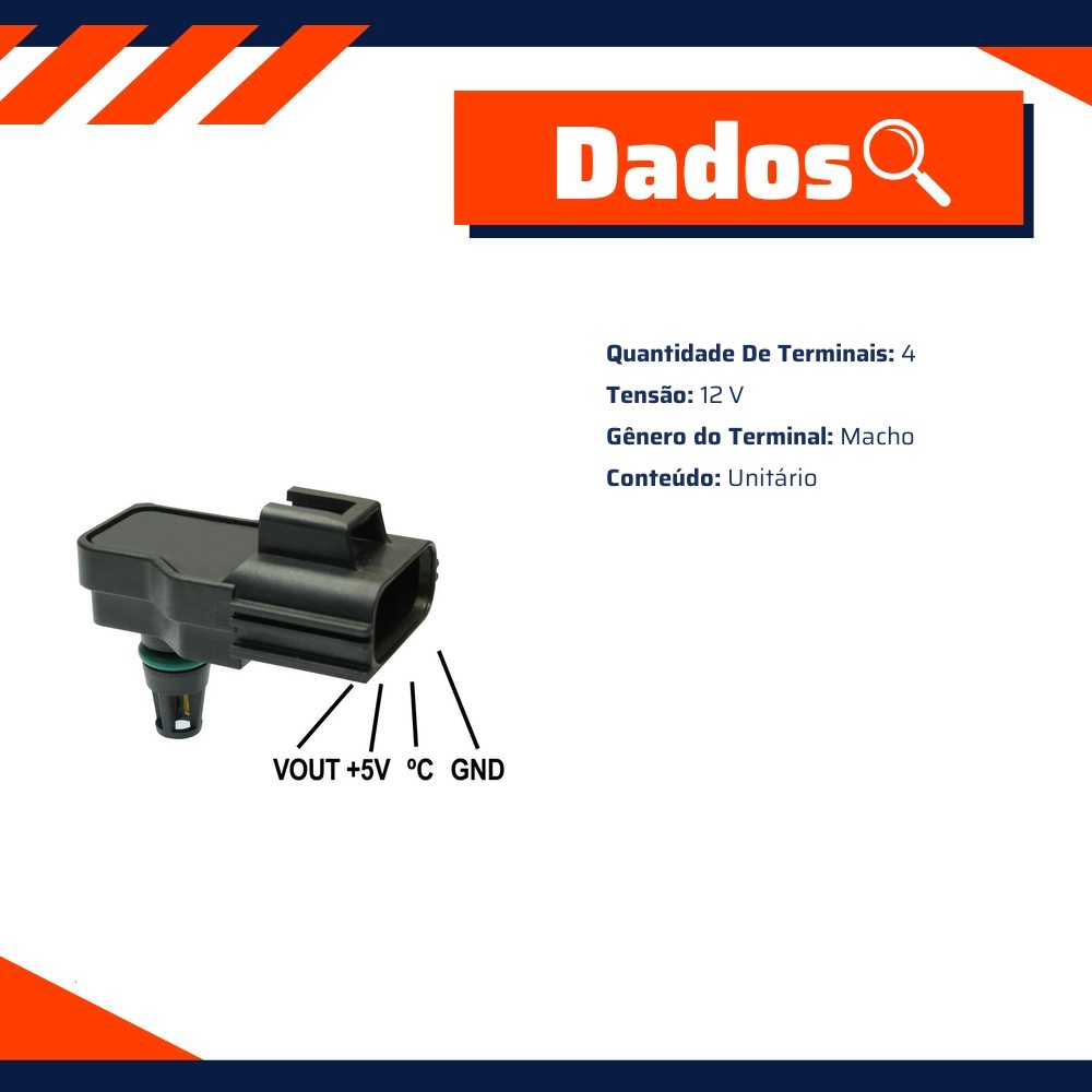 Sensor de Pressão do Coletor - MAP - Gauss - GI3079
