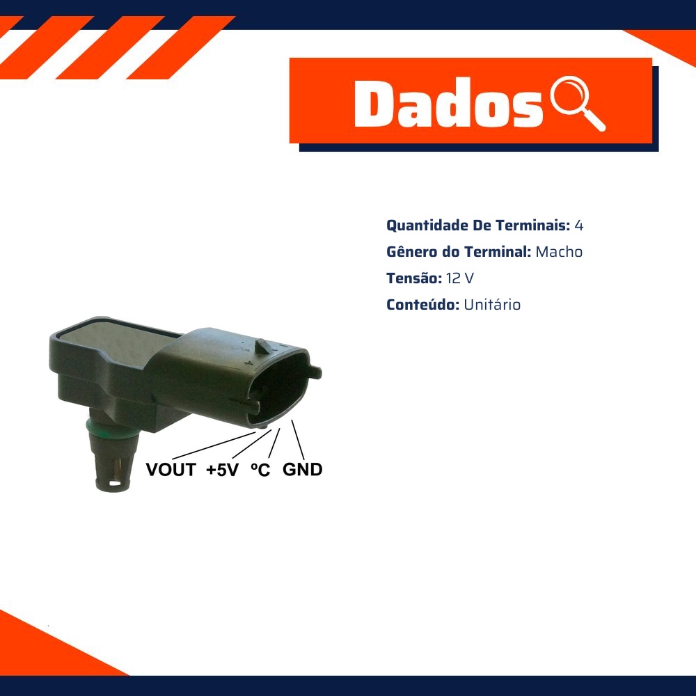 Sensor de Pressão do Coletor - MAP - Gauss - GI3030