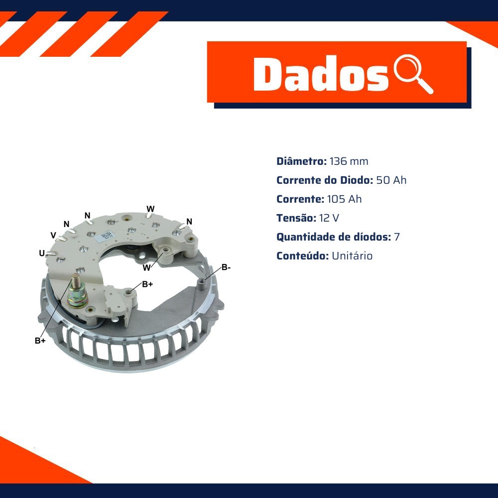 Ponte Retificadora 12V para Ford Mustang - Gauss - GA1204