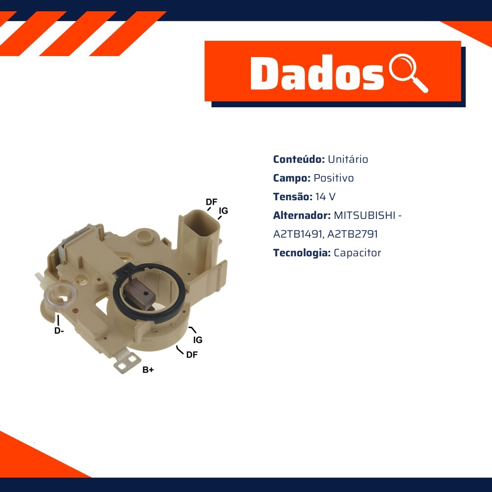 Regulador de Voltagem 14V para Chrysler PT Cruiser - Gauss - GA783