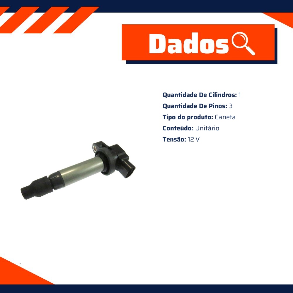 Bobina de Ignição para Toyota Etios e Etios Sedan - Gauss - GC4263
