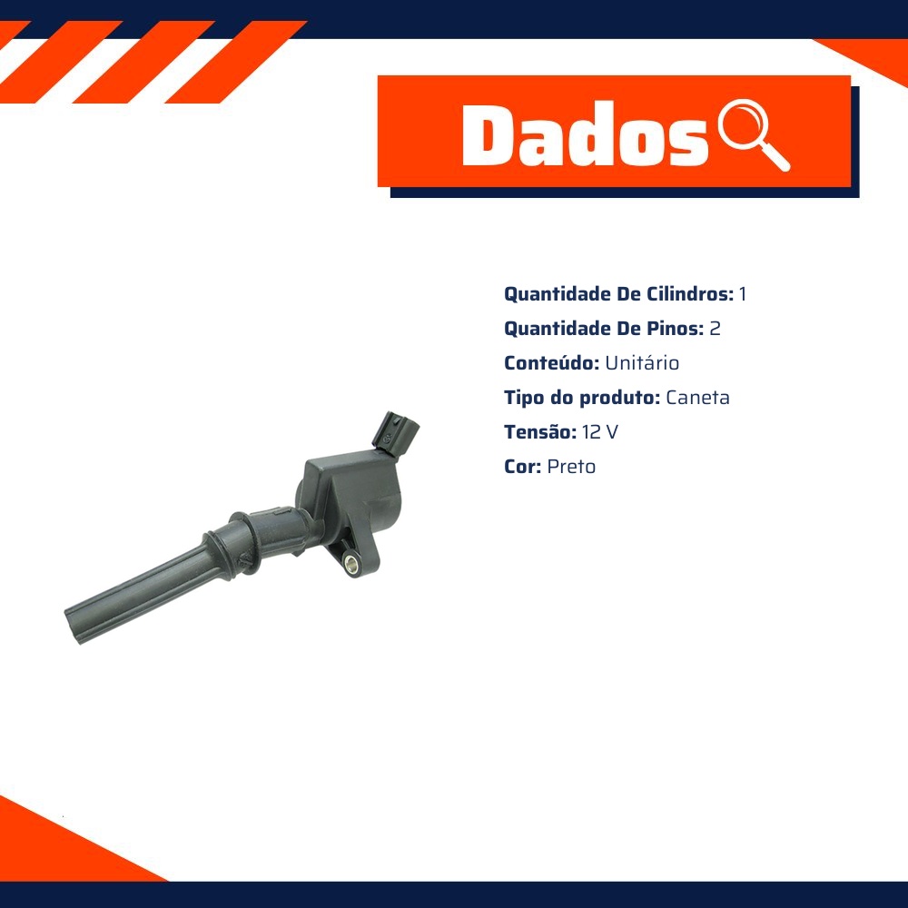 Bobina de Ignição para Ford F-150 e Mustang - Gauss - GC4016