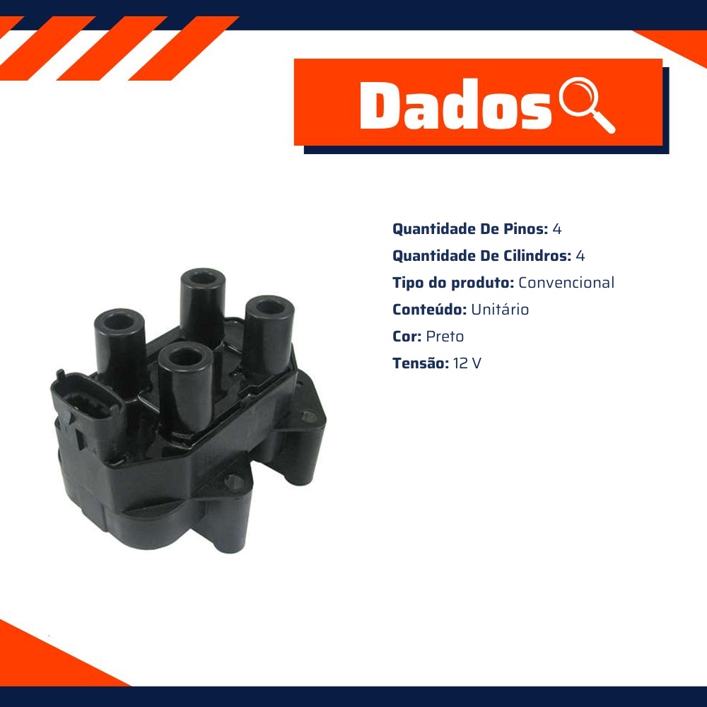 Bobina de Ignição para Chevrolet Vectra - Gauss - GC4011
