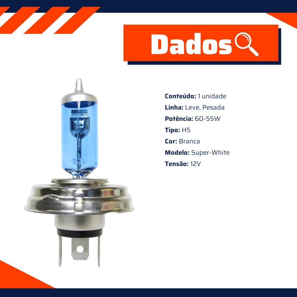 Lâmpada H5 60/55W 12V MaxLight - Gauss - GL16 H5