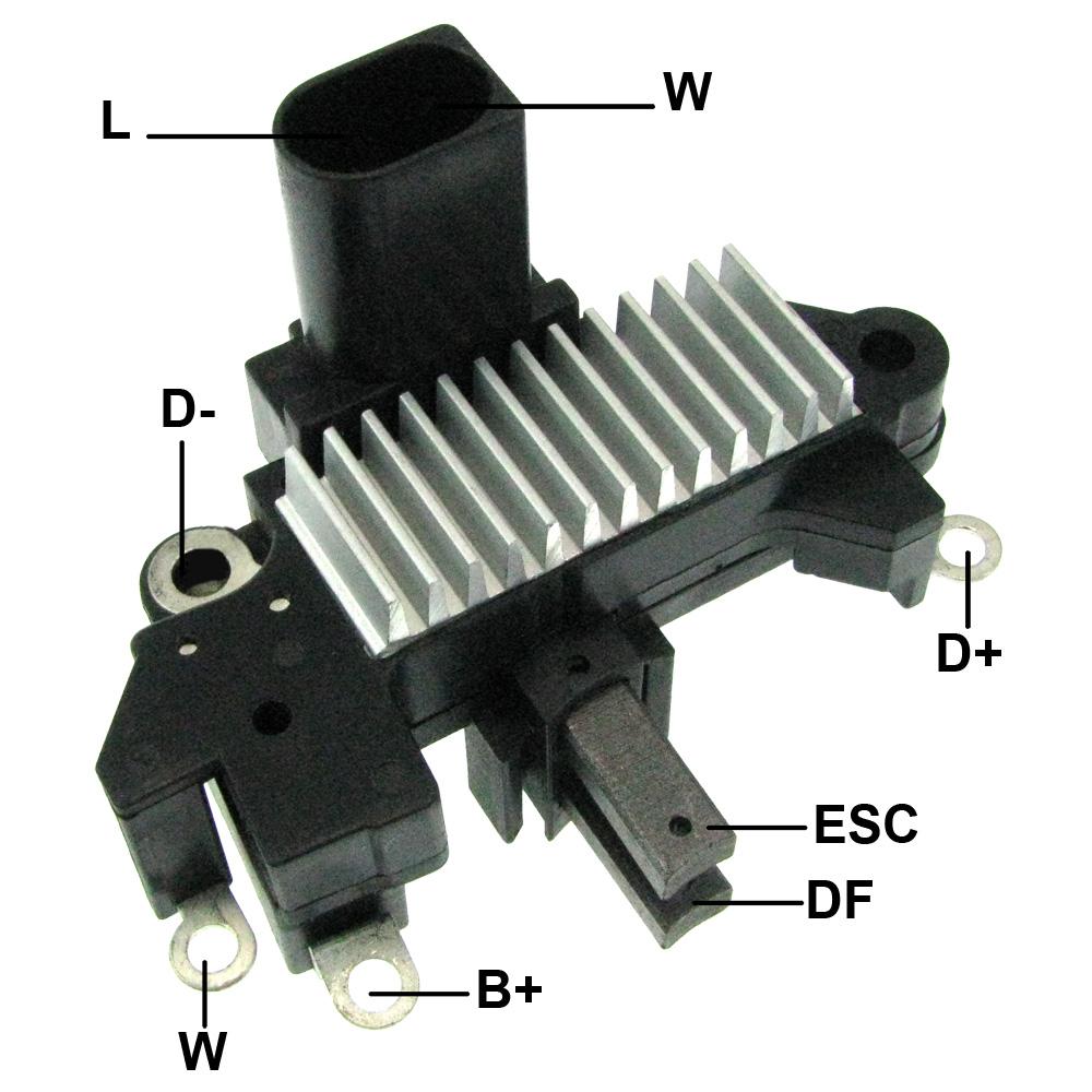 Regulador de Voltagem 14V para Volkswagen Gol - Gauss - GA596