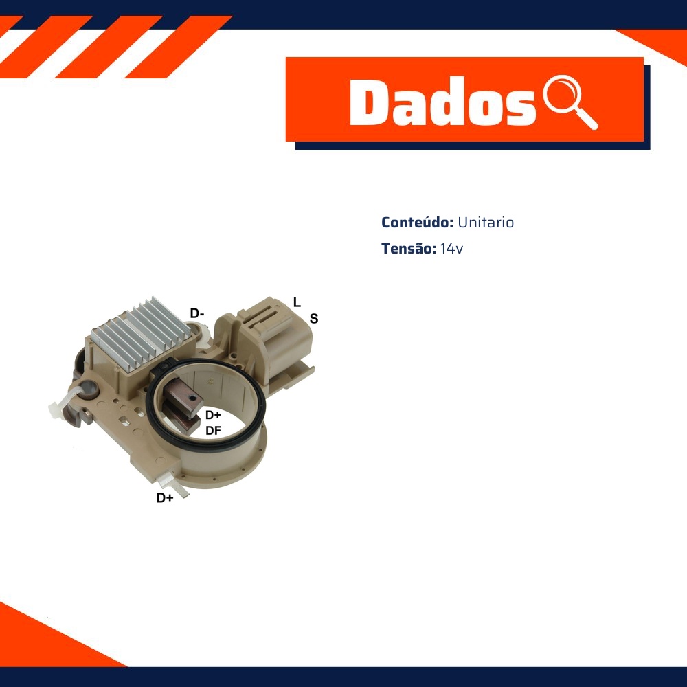 Regulador de Voltagem para Hyundai H-1 STAREX e KIA Sorento - Gauss - GA979