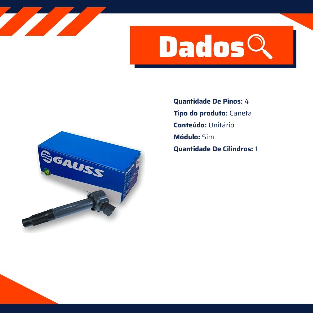 Bobina de Ignição - Gauss - GC4251