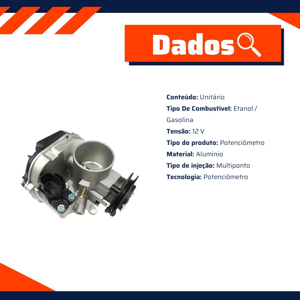 Corpo de Borboleta para Volkswagen Gol e Saveiro - Gauss - GI7006