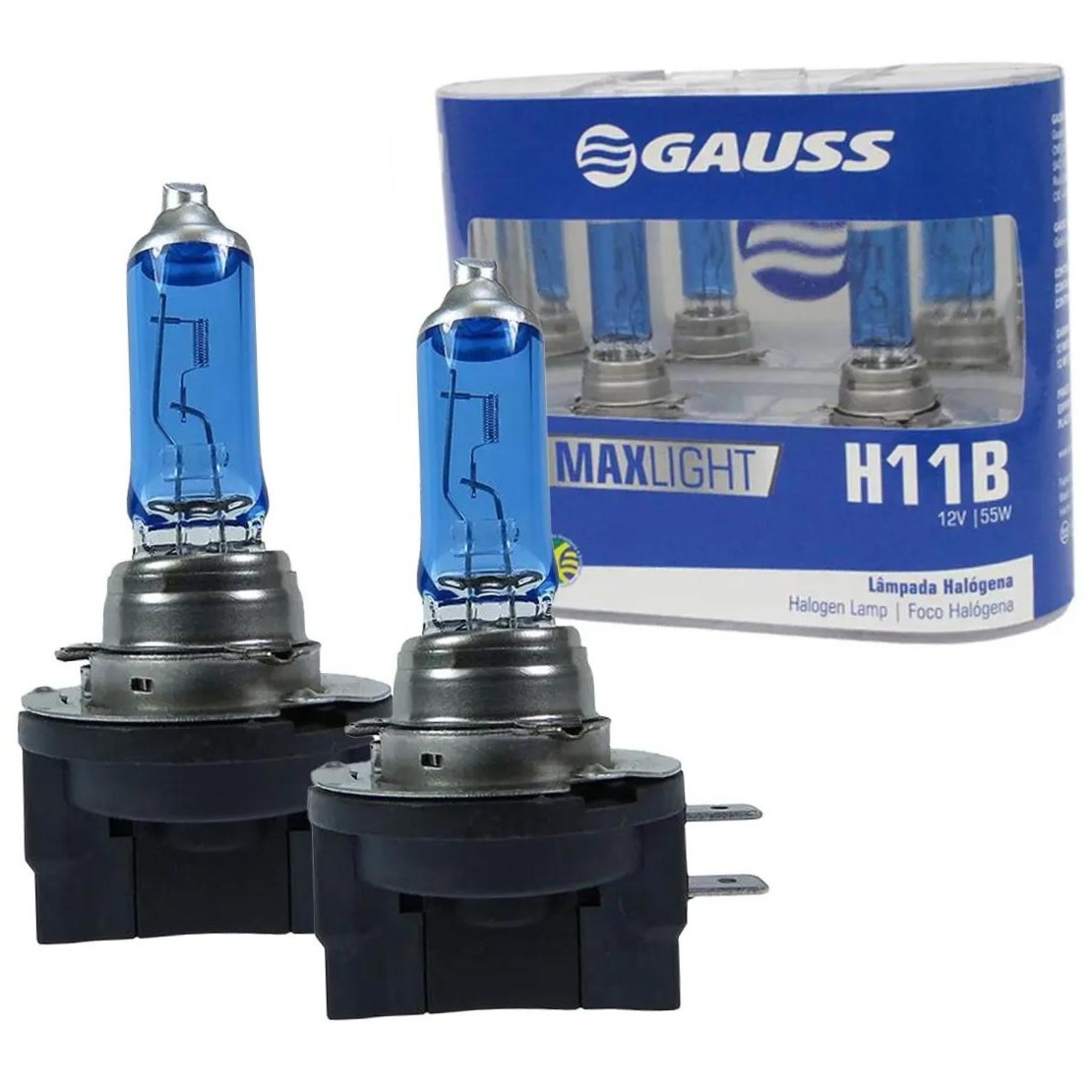 Par Lâmpada H11B 55W 12V MaxLight - Gauss - GL113 H11B