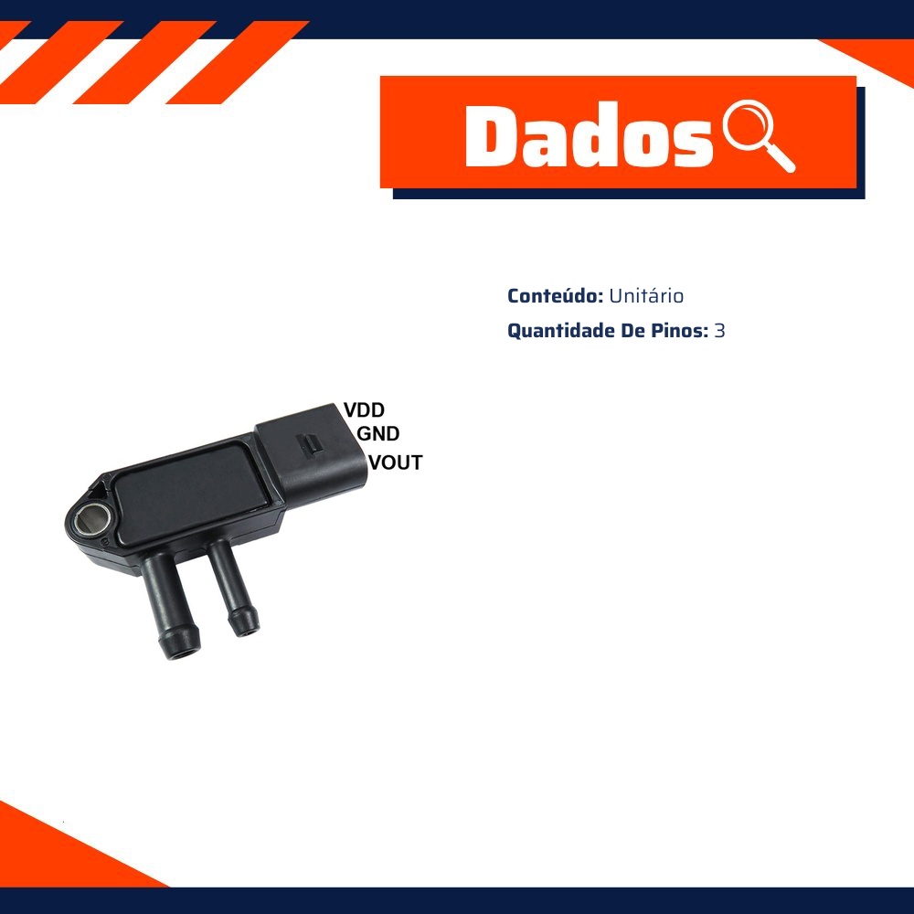 Sensor de Pressão para Volkswagen Amarok - Gauss - GS4051