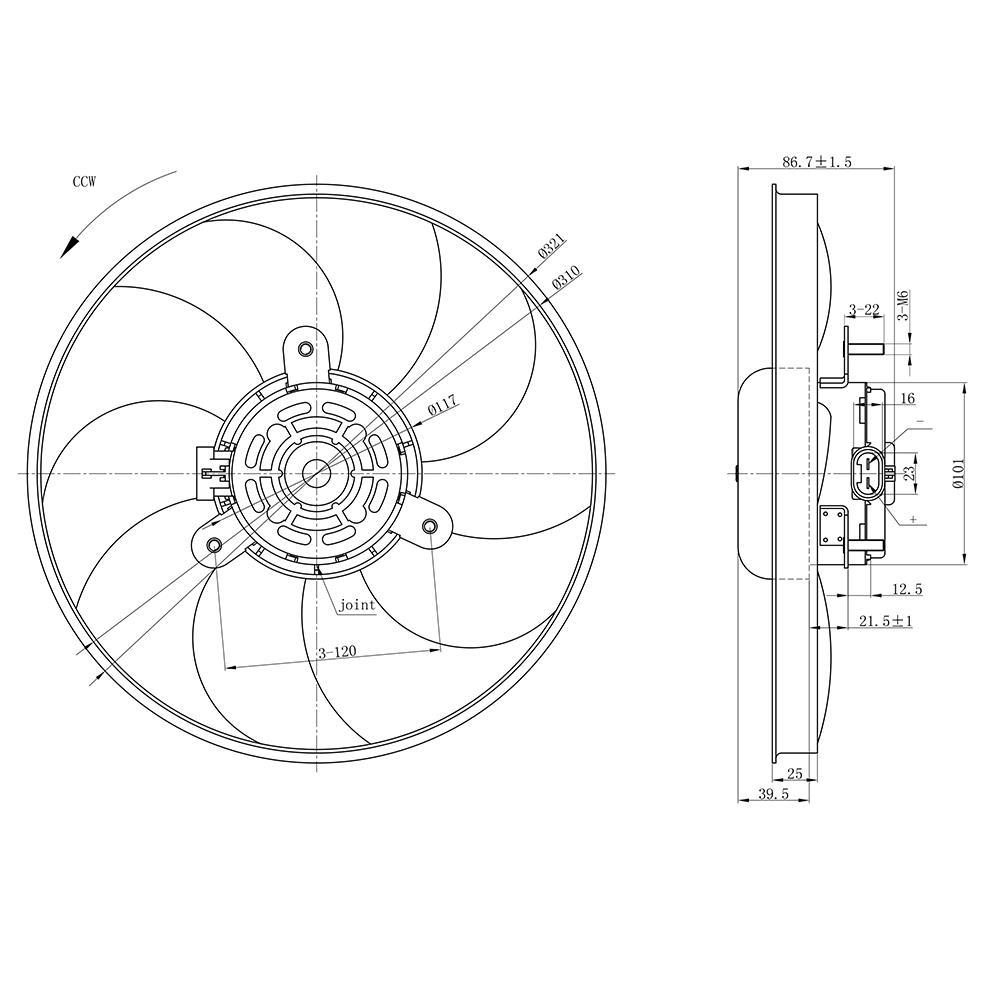 Eletroventilador - Gauss - GE1026