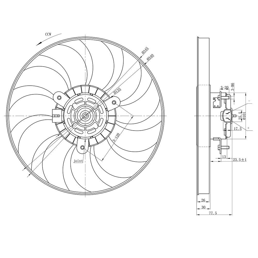 Eletroventilador - Gauss - GE1017