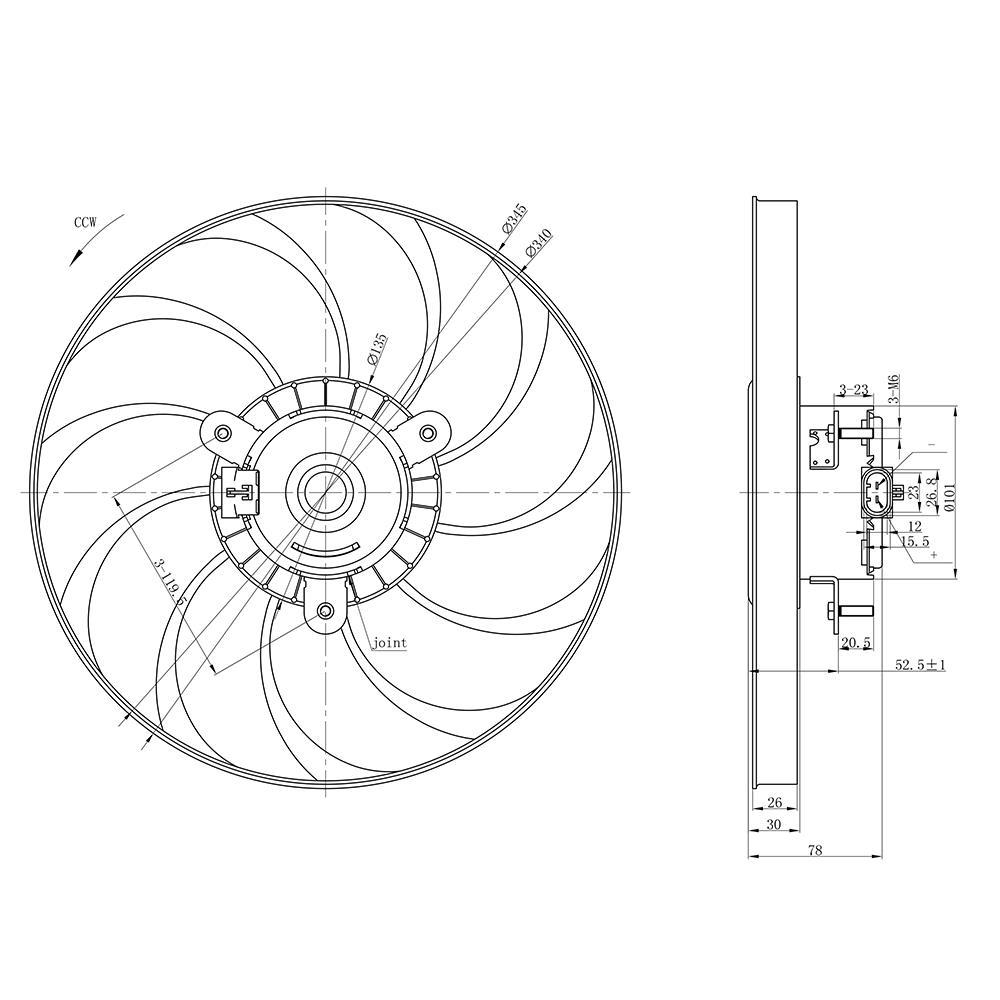 Eletroventilador - Gauss - GE1023