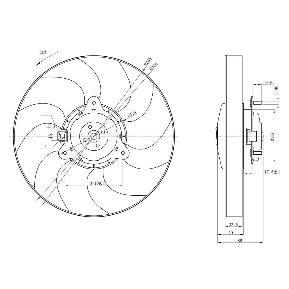 Eletroventilador - Gauss - GE1002
