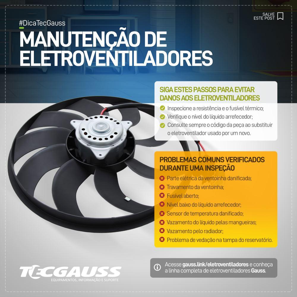 Eletroventilador 12V 250W para Peugeot 206 e 206 SW - Gauss - GE1018