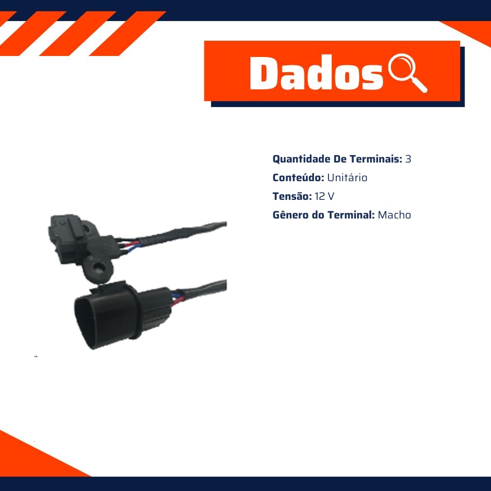 Sensor de Rotação 12V para Hyundai Atos Prime - Gauss - GS8700
