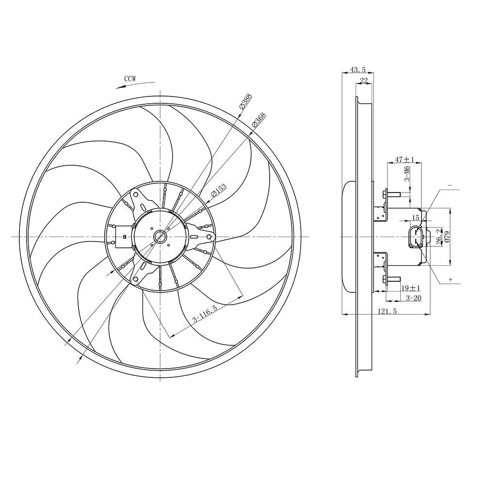 Eletroventilador - Gauss - GE1033